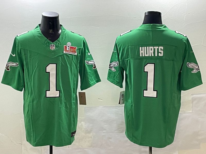 Men Philadelphia Eagles #1 Hurts Green three generations 2025 Nike Vapor Limited NFL Jersey style 27->philadelphia eagles->NFL Jersey